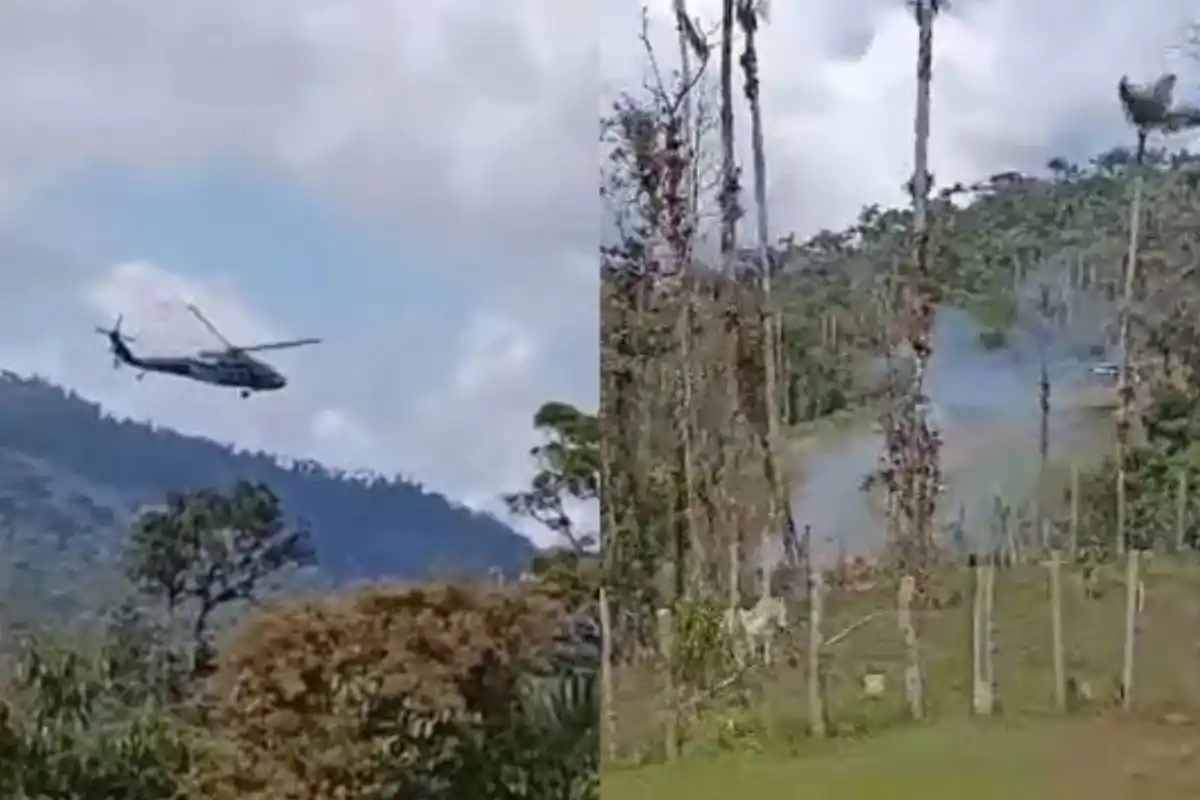 Un video captó el siniestro aéreo que involucró un helicóptero Black Hawk del Ejército Nacional