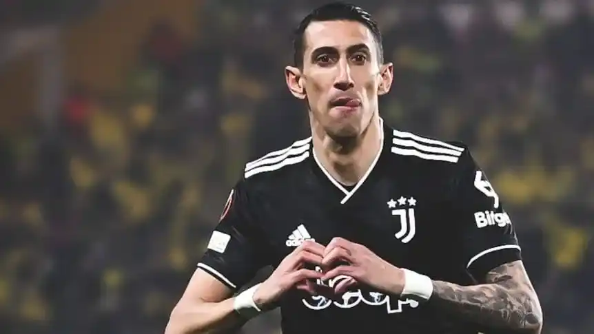 Gracias al triplete de Di María, Juventus goleó al Nantes se metió en los 8avos de la Europa League