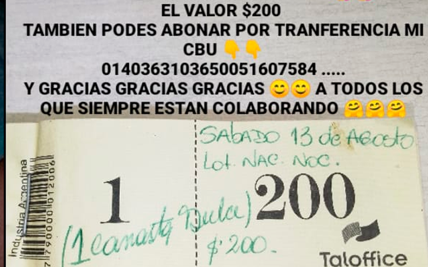 Andy organiza una nueva rifa antes de su operación