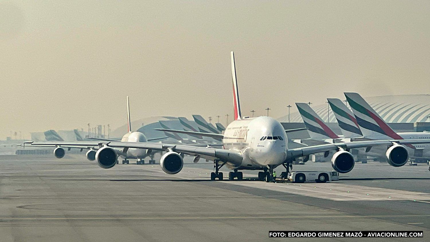 Airbus A380 de Emirates en Dubai