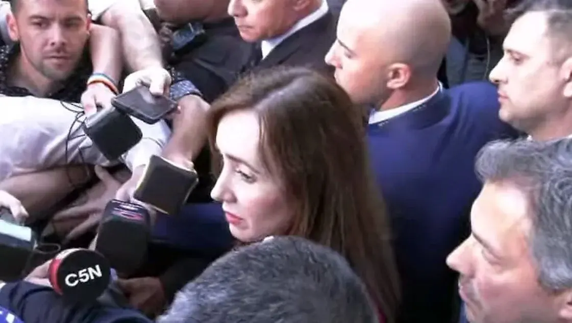 Victoria Villarruel a la salida de su reunión con Cristina Kirchner