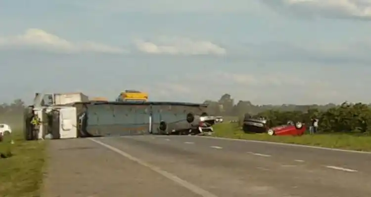 Impresionante accidente en la ruta 9
