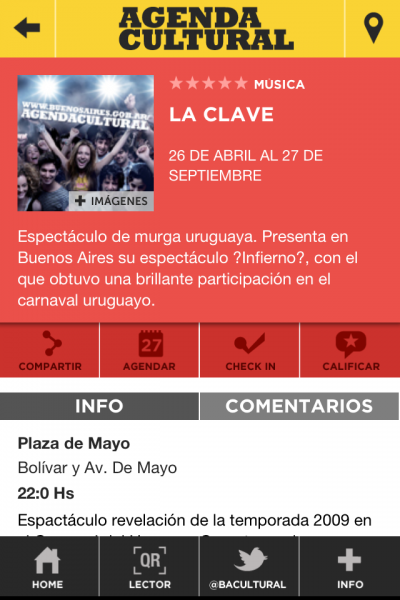 La Agenda Cultural de Buenos Aires en dispositivos móviles