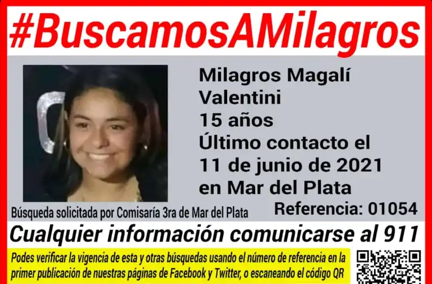 Buscan a una menor de 15 años desaparecida en Mar del Plata