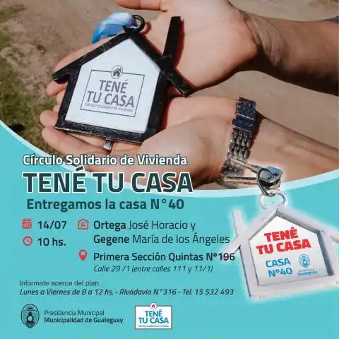 Hoy se entrega la casa Nº 40