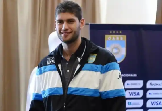 Patricio Garino vistiendo los colores nacionales.