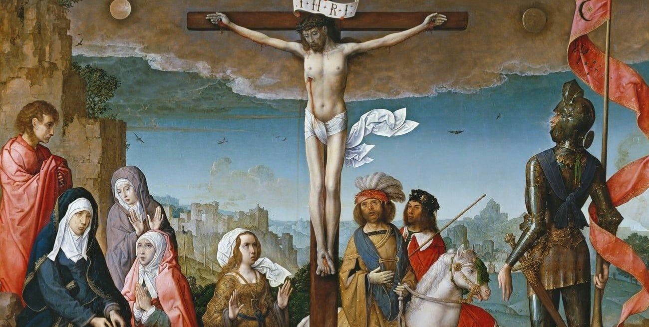 Fragmento de “Crucifixión”, óleo sobre tabla de Juan de Flandes, correspondiente a principios del siglo XVI. Foto: Museo del Prado