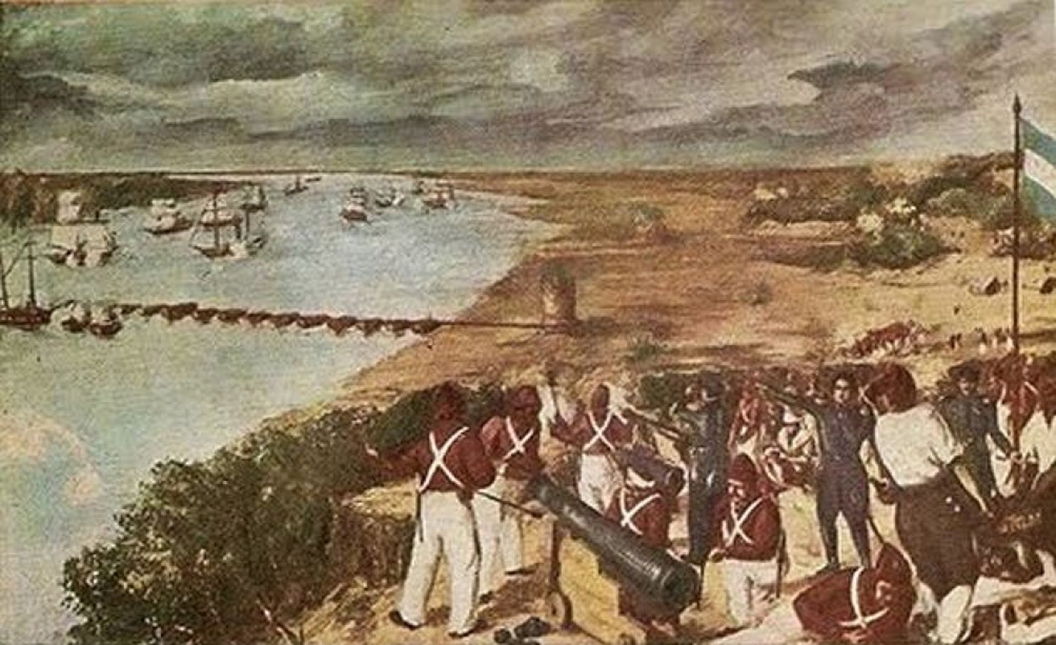 La Batalla de la Vuelta de Obligado tuvo lugar en 1845.