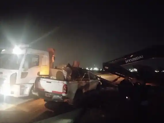 Impactante choque en la entrada de El Taca
