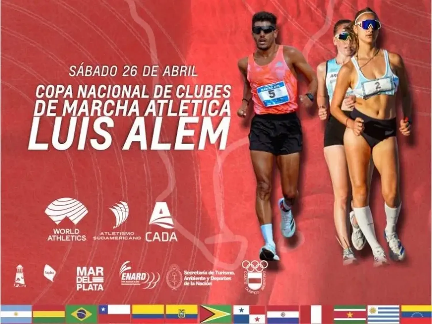 La Copa Nacional de Marcha Atlética se disputará el 26 de abril.