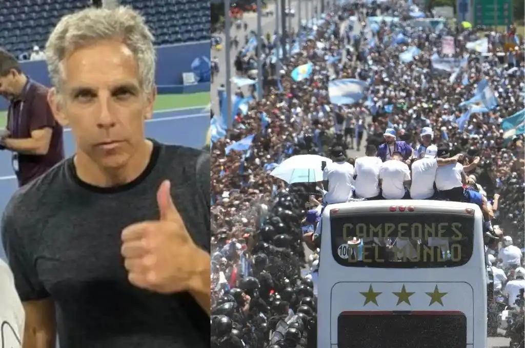 “Es una locura”: la reacción de Ben Stiller por el recibimiento para la Scaloneta en Argentina