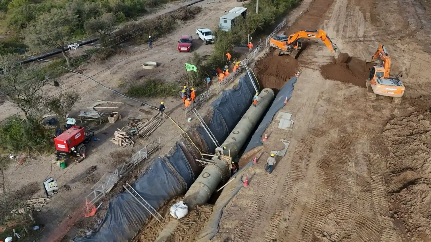 Ya se colocaron más de 4.600 metros de conductos troncales. Foto: GSF