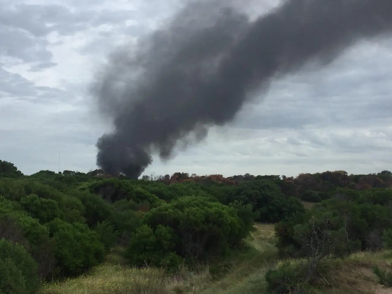 Foco de incendios y contaminación