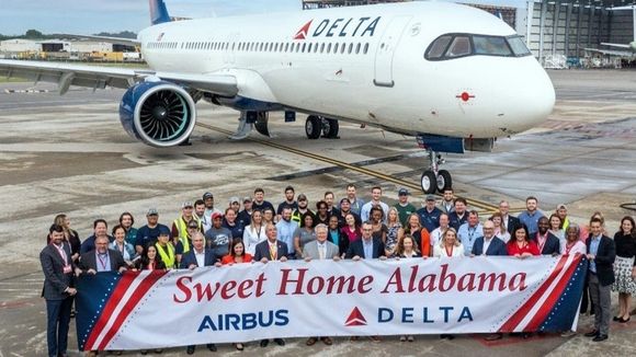 Delta recibió el Airbus A321 número 100 producido en Estados Unidos