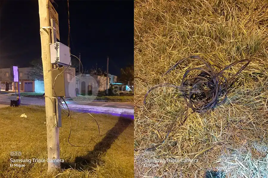 Lo encontraron con ocho metros de cable robado, una pinza y un cúter