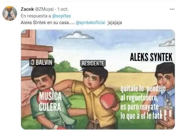 Los memes de la disputa entre Residente y Bavin son infinitos. Foto Twitter