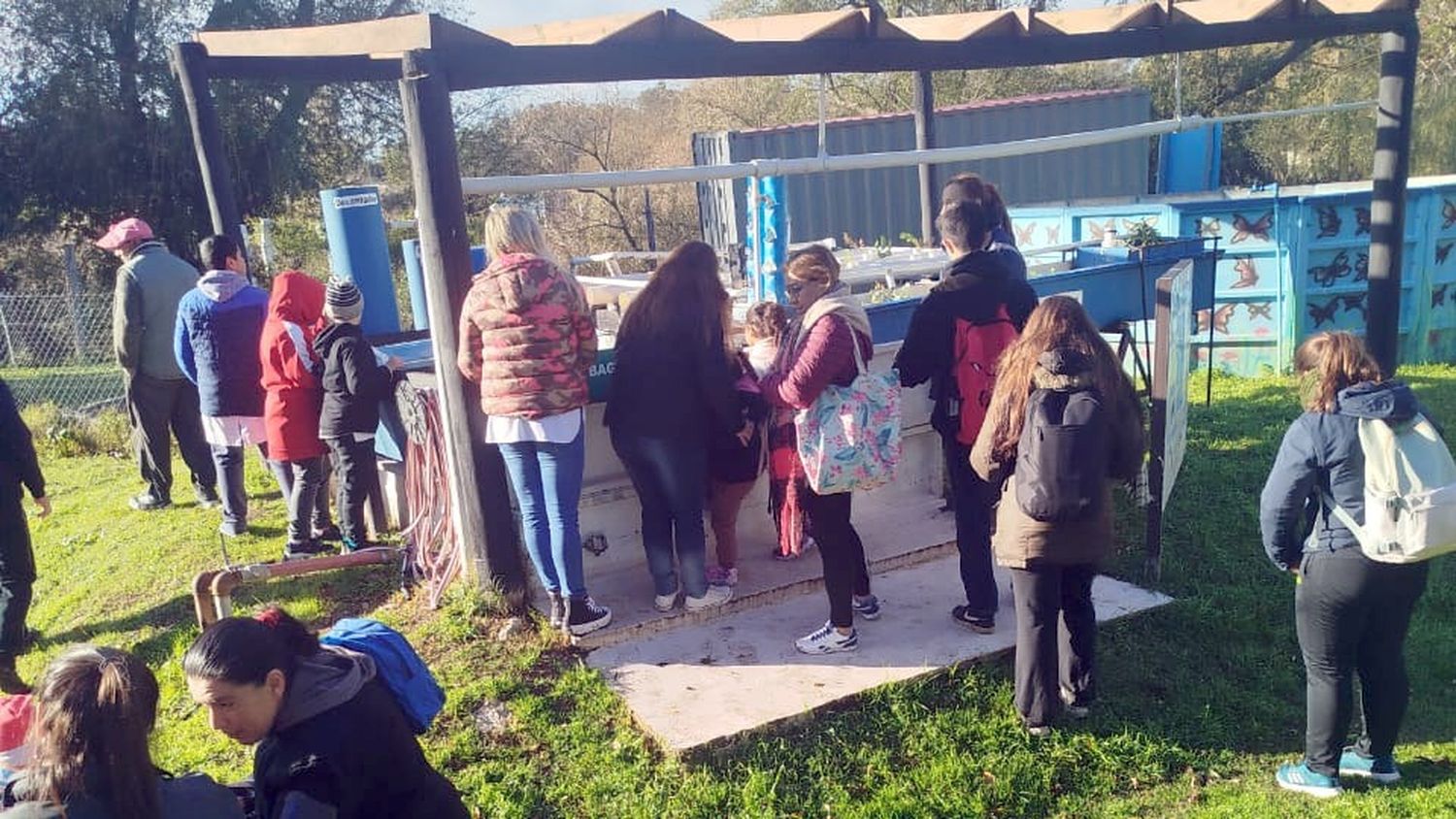 Aprendizaje. Alumnos de la Escuela Nº 36 en la visita