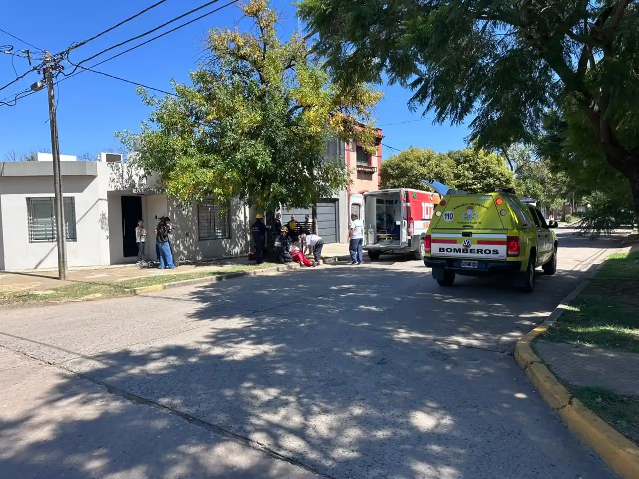 La joven motociclista sufrió lesiones de consideración. Foto: BVVT
