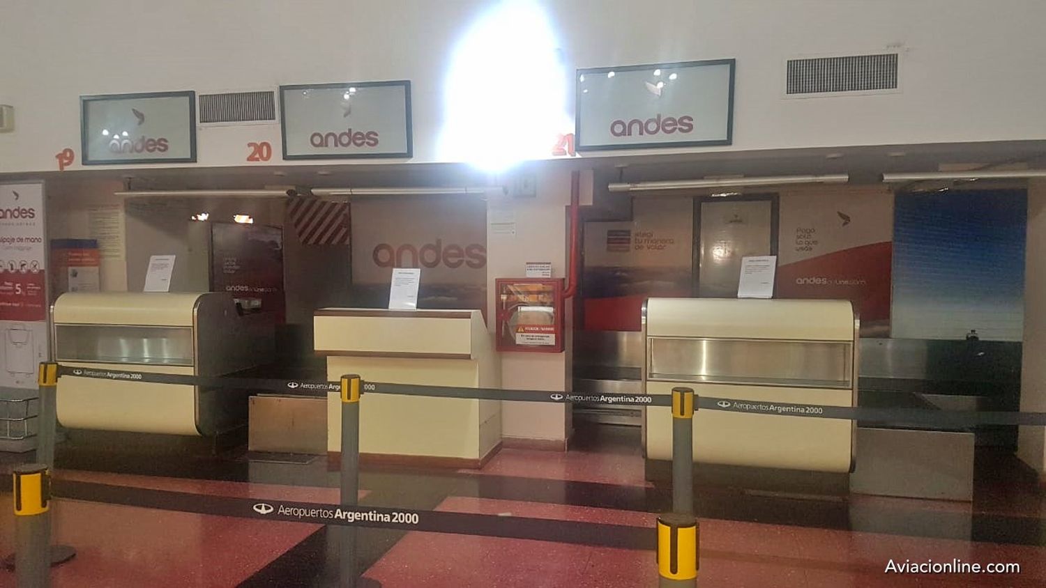 Andes suspende sus operaciones hasta el 8 de noviembre