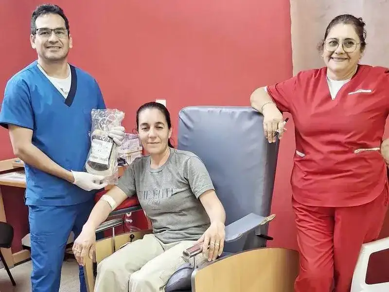 Gran colecta voluntaria de sangre en Las Lomitas