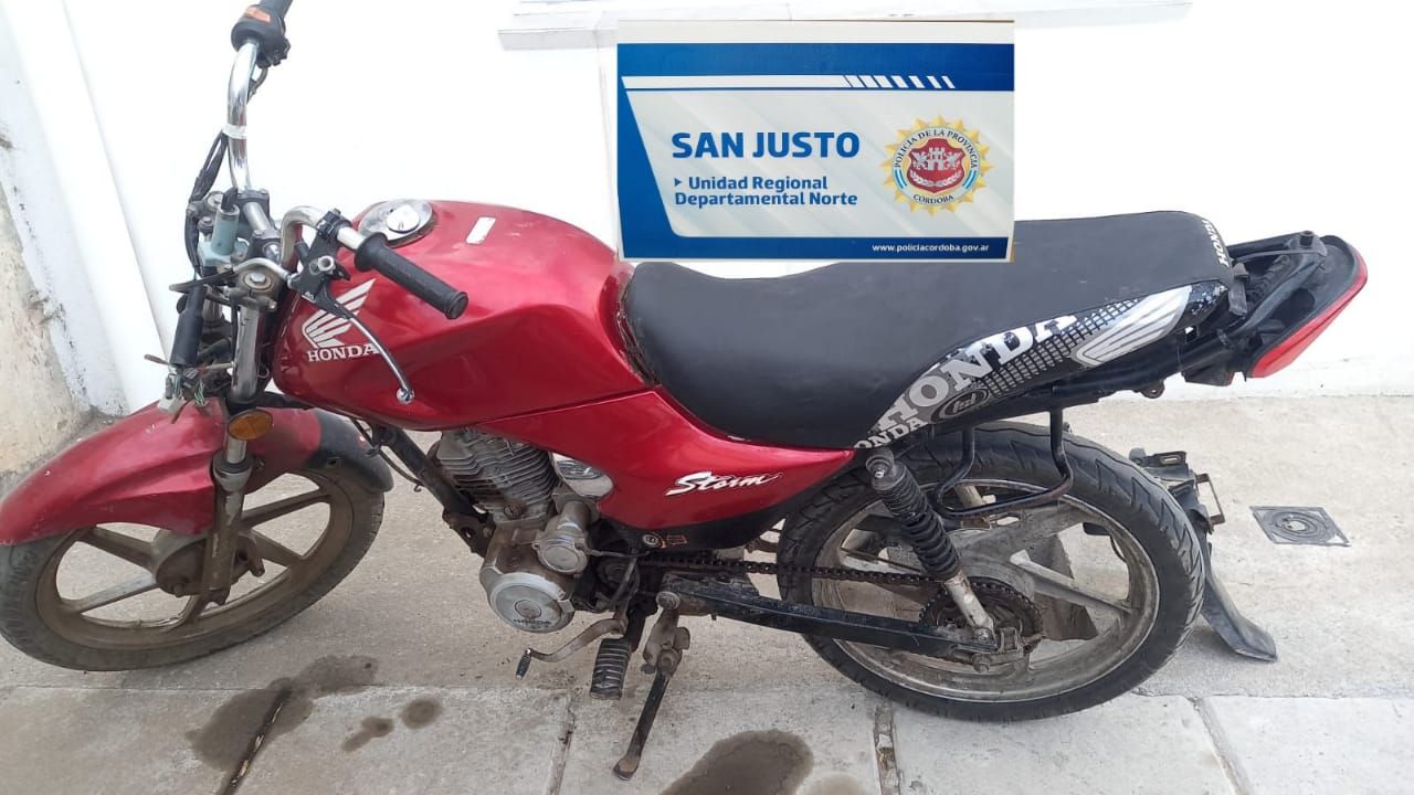 La moticicleta había sido sustraída el pasad 15 de octubre