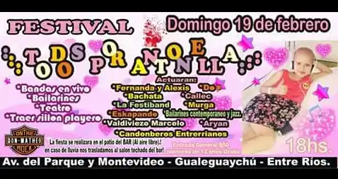 Cáncer: Organizan un festival a beneficio de Antonella 