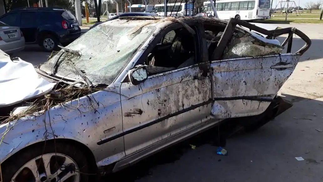 Impactante: Así quedó el auto de Jorge Cortés, el Intendente fallecido de Hipólito Yrigoyen