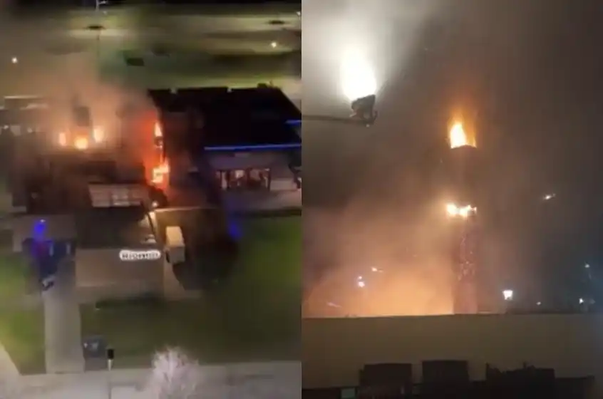 Video: un reconocido restaurante céntrico de la costanera sufrió un incendio
