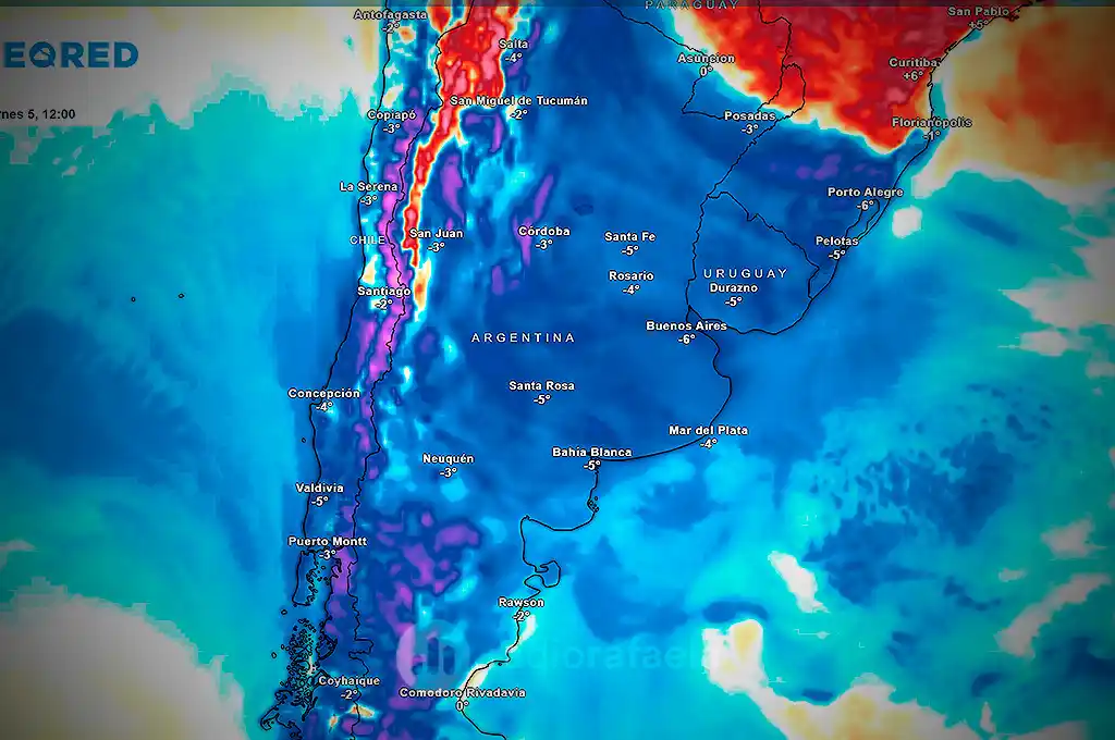 Una masa de aire polar avanza hacia el centro del país: ¿cuándo llegaría a Rafaela?
