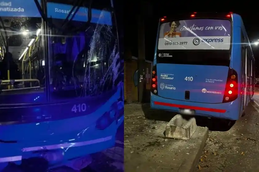 Un colectivero se descompensó al volante y chocó contra un árbol