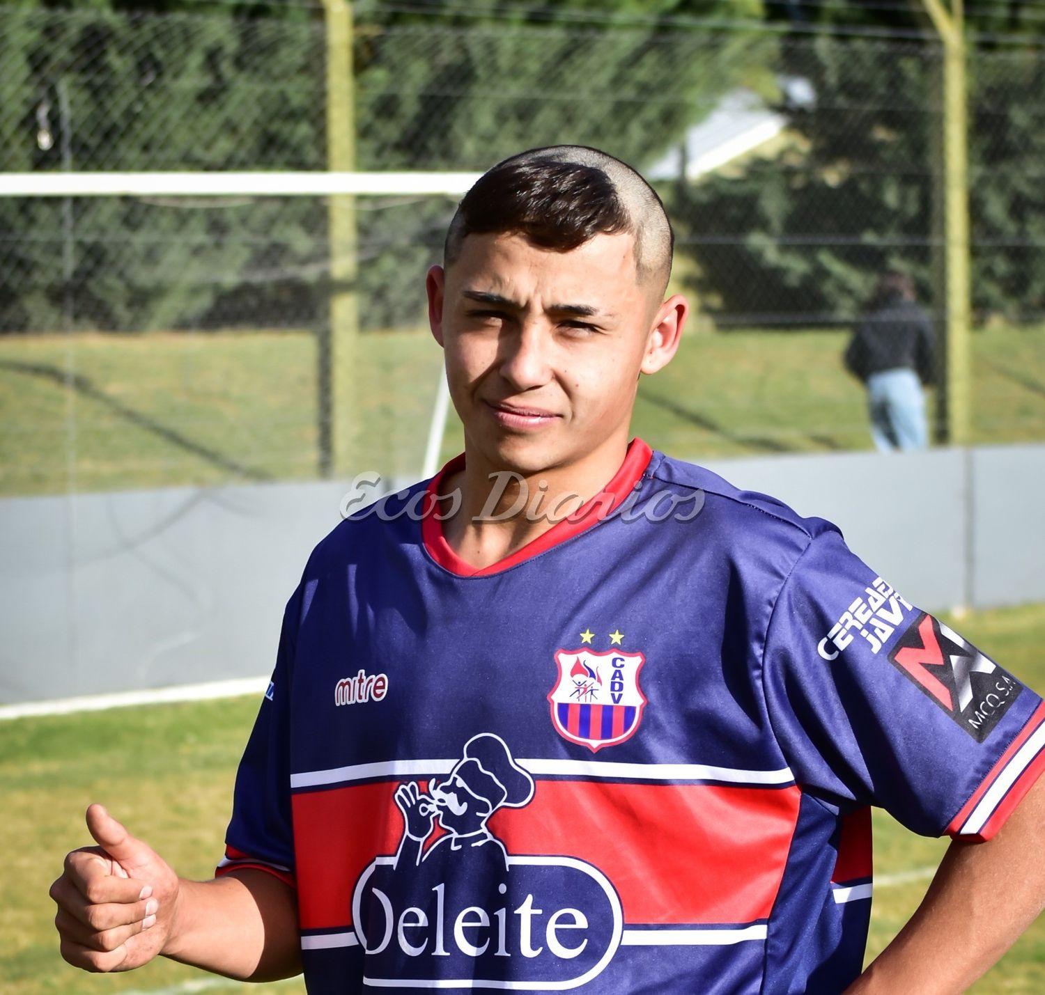 Santiago Montiel tras su debut con la camiseta de Del Valle
