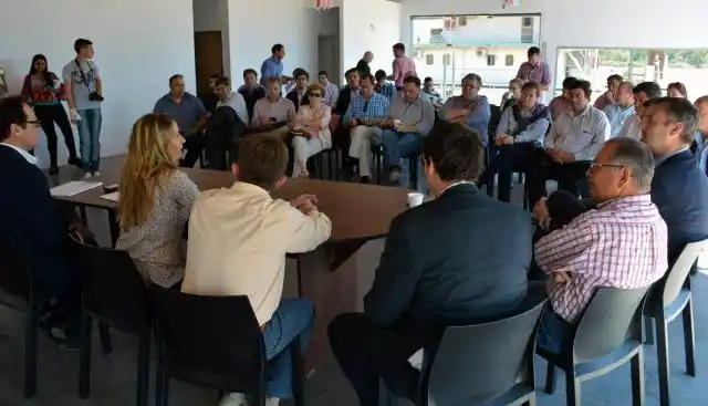 Funcionarios de Galarza con la Ministra de desarrollo Social