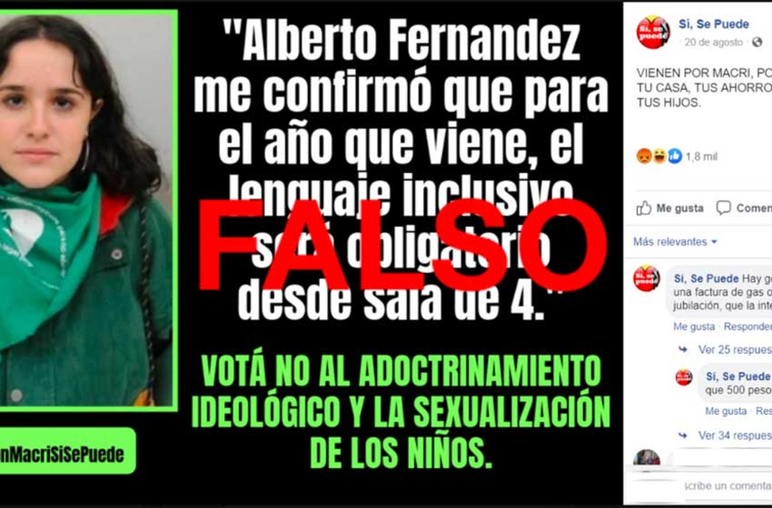 No, Ofelia Fernández no dijo: “Alberto Fernández me confirmó que para el año que viene el lenguaje inclusivo será obligatorio desde sala de 4”