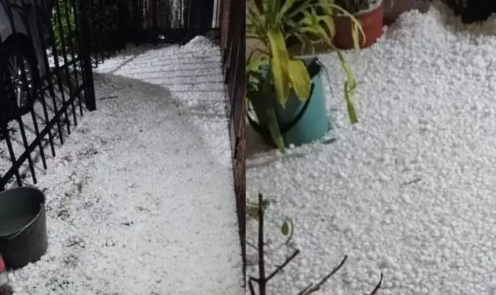 Una localidad entrerriana fue sorprendida a la madrugada por el granizo: mirá las fotos
