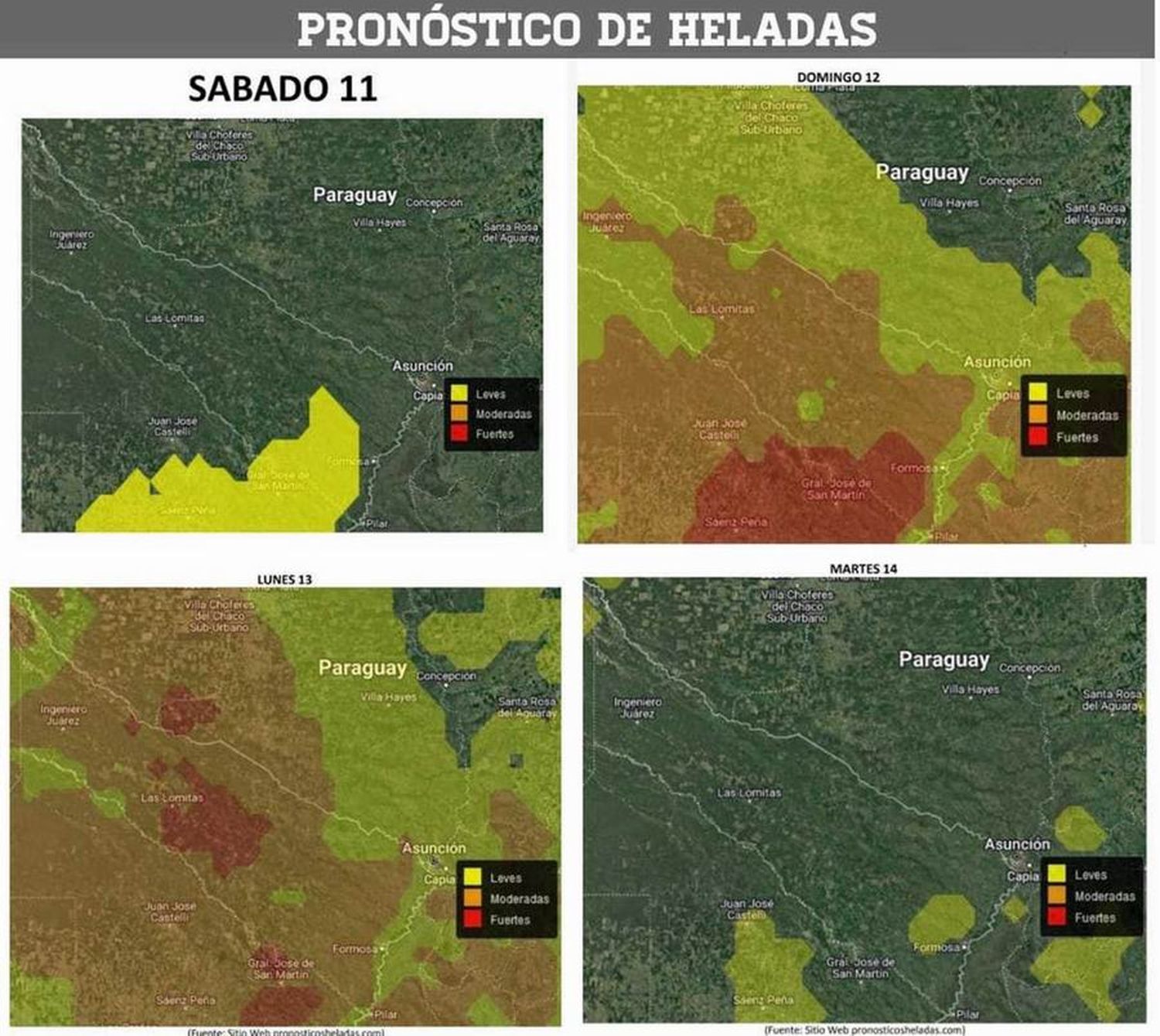 Adelantan que habrá heladas el fin de semana 
y recomiendan a productores tomar recaudos