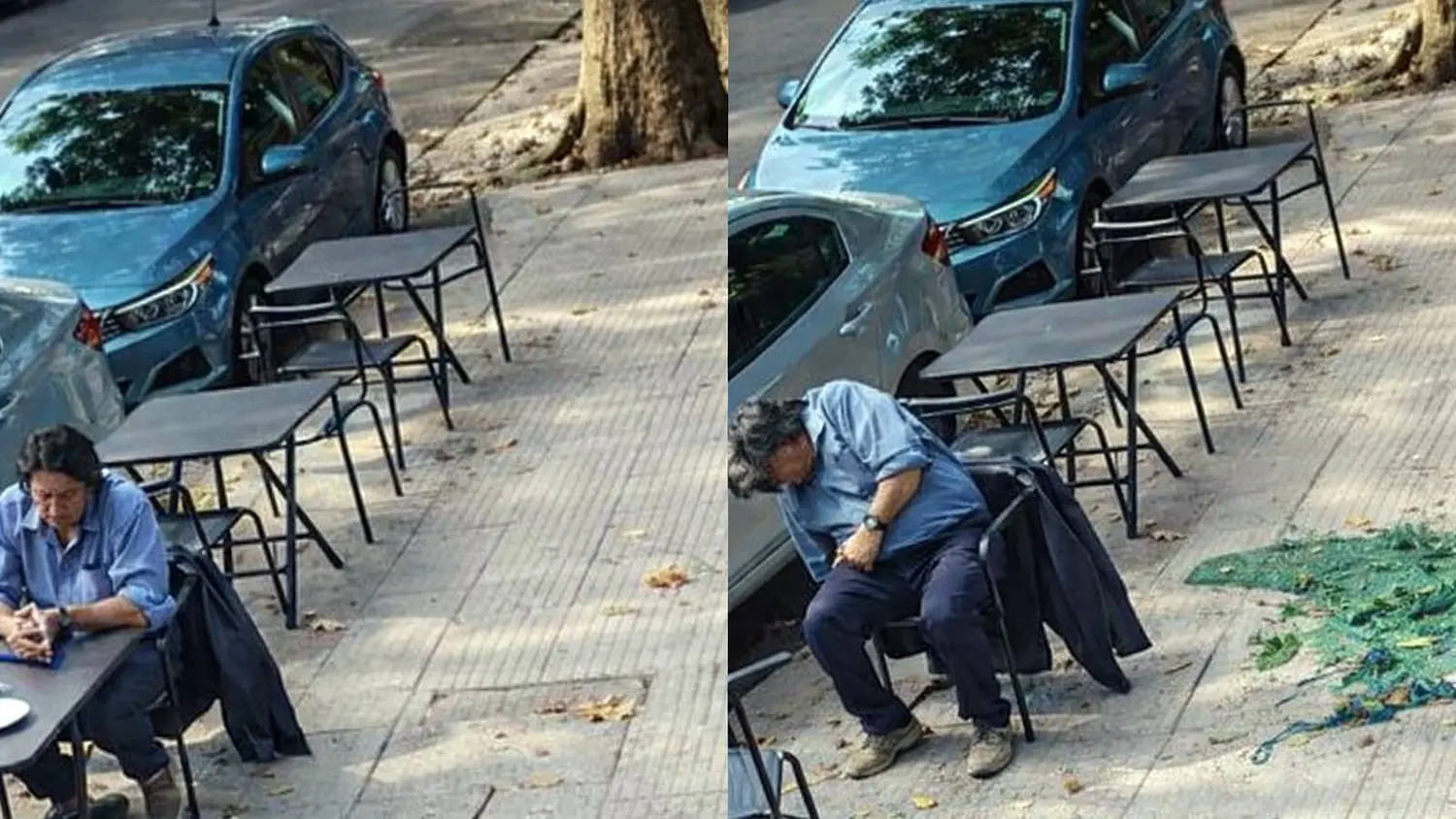 Palermo: tomaba un café, le cayó un vidrio de un balcón en la cabeza y se salvó de milagro