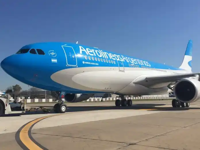 Un avión de Aerolíneas Argentinas.