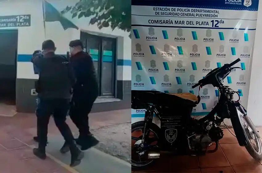 Con moto robada quiso eludir un control: aceleró como un campeón, pero fue detenido