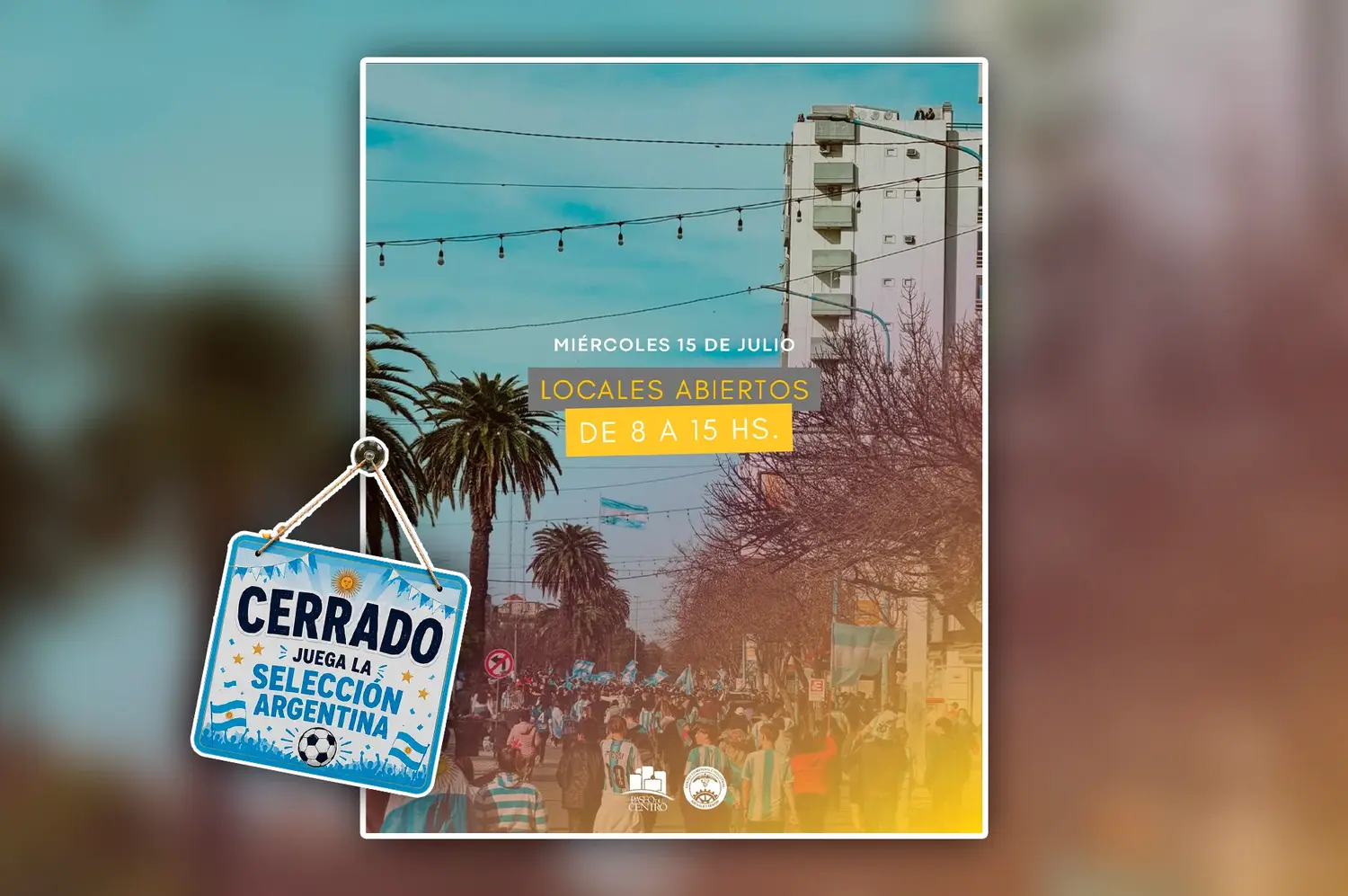 ¡Cerrado, juega la Scaloneta! El Paseo del Centro confirmó horario especial por la semifinal entre Argentina e Inglaterra
