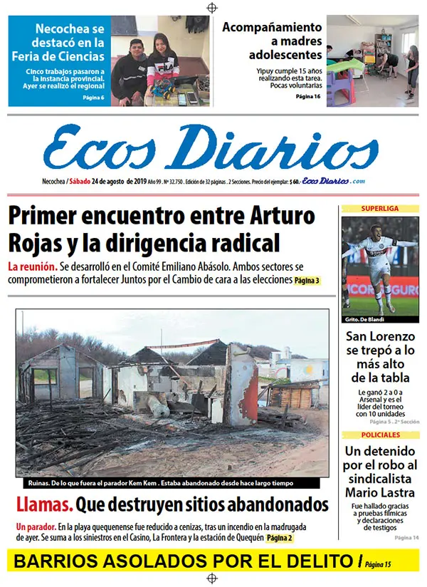 Tapa del 24 de agosto de 2019