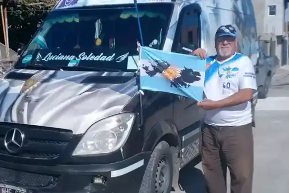 Es jubilado y recorre el país con la “Malvinera” para darles un abrazo a los exsoldados de Malvinas