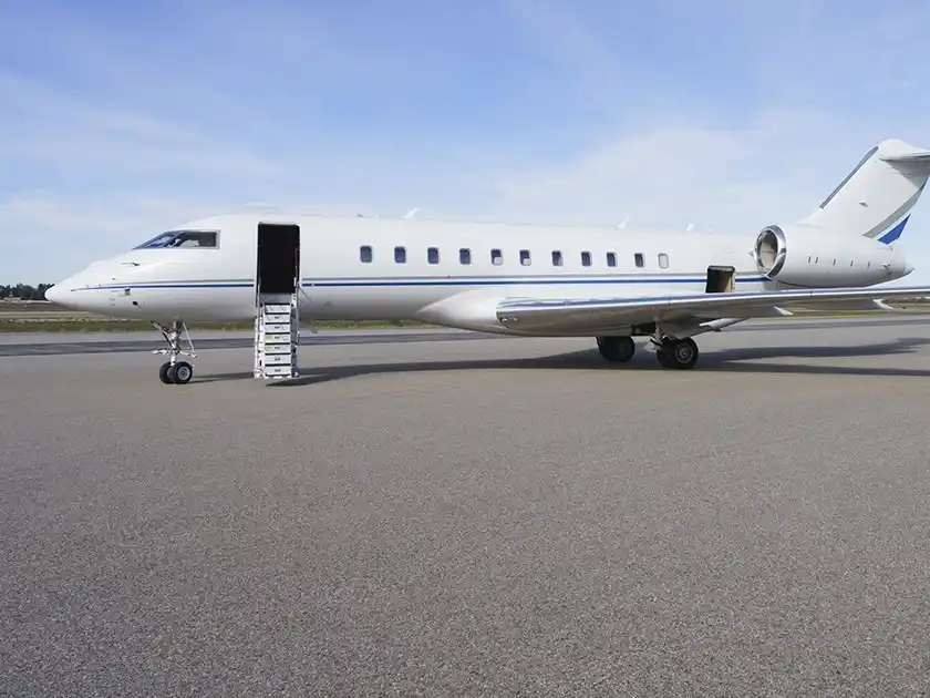 Modelo. Un Bombardier Global 5000 similar al que llegó a Ezeiza.