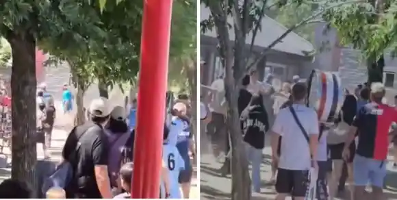 VIDEO | Escándalo en un torneo de fútbol infantil de la región: padres de Colón y Racing se trenzaron a golpes