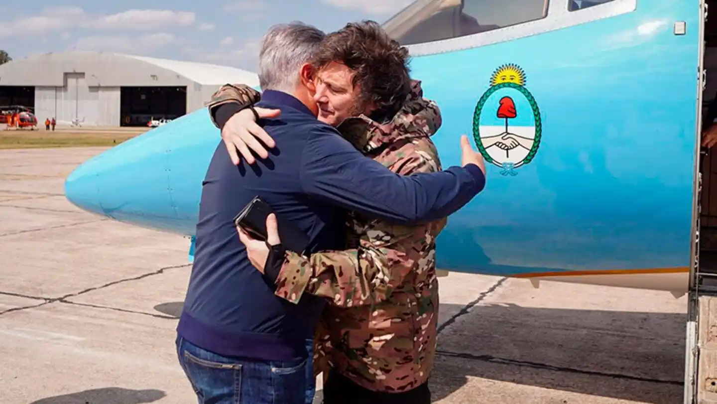 Javier Milei y Martín Llaryora