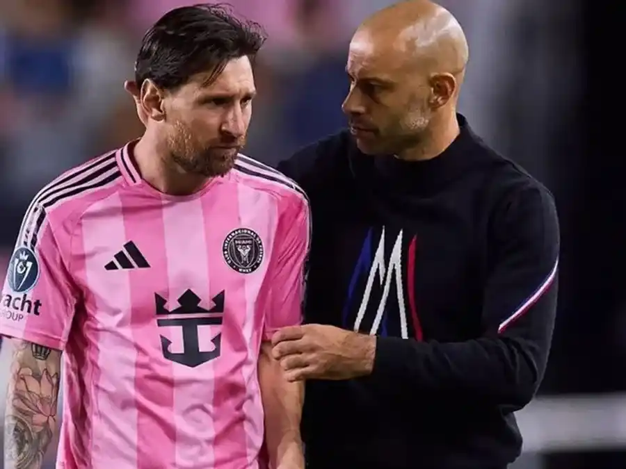 Mascherano y Messi, compliacdos en Miami.FotO: AFP