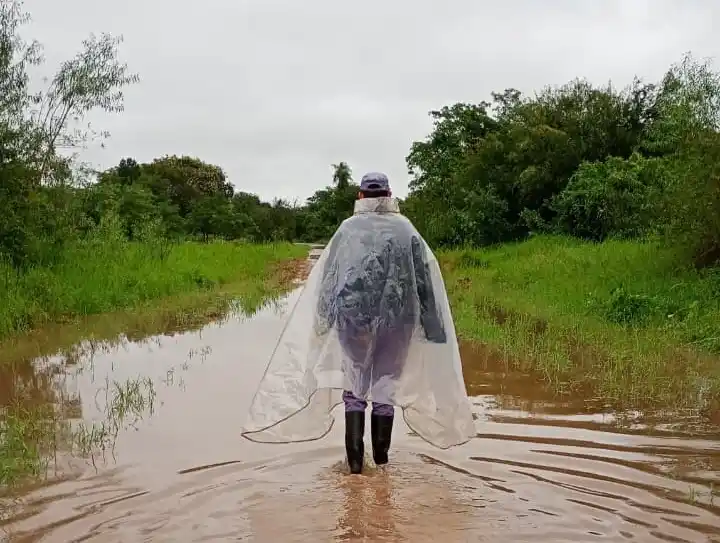 Se relevaron sectores de Loma Monte Lindo tras el fuerte temporal