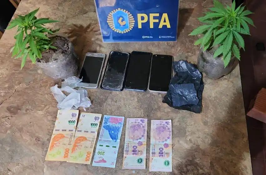 Tres detenidos, cocaína y marihuana: el saldo de varios allanamientos contra organización narco en zona sur