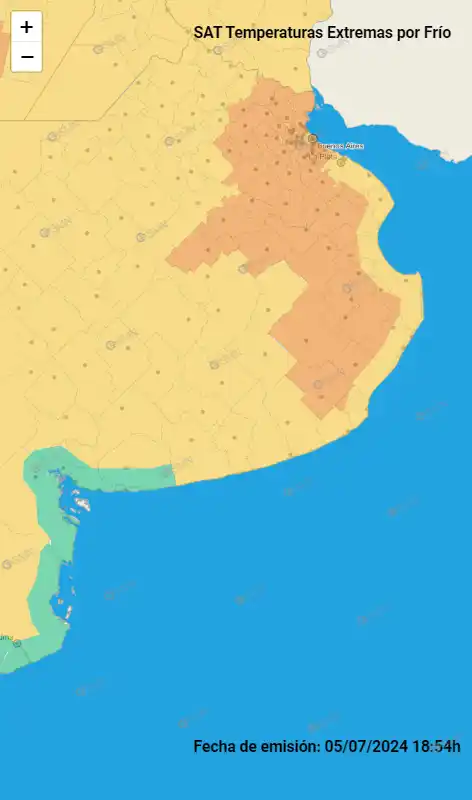 Provincia congelada: todo el territorio en alerta, con picos de 10 grados bajo cero
