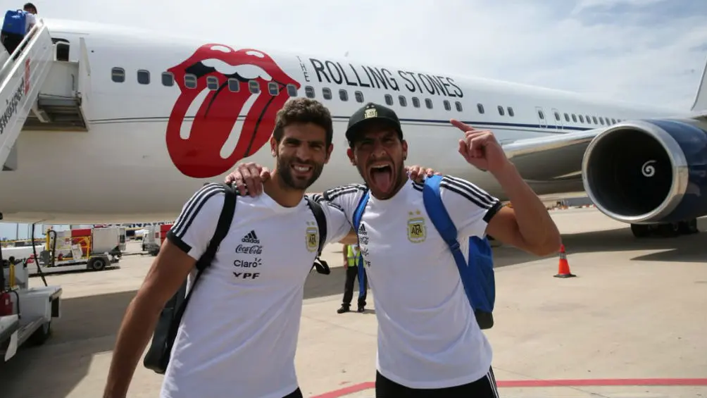 La selección argentina arribó a Moscú