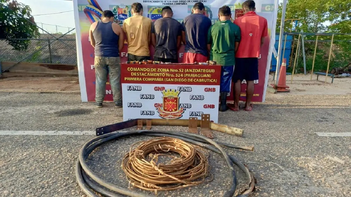 Los agarraron hurtando material estratégico de PDVSA en Monagas